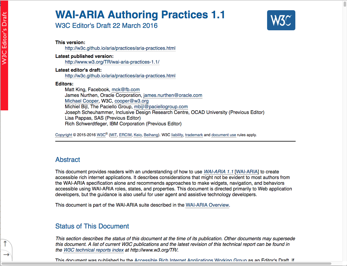 Graphical browser rendering of WAI-ARIA Authoring Practices 1.1 note